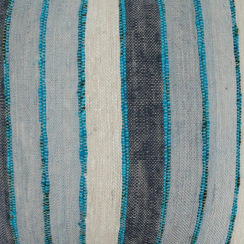 Saro Lynn Collection Striped Cotton Pillow Cover