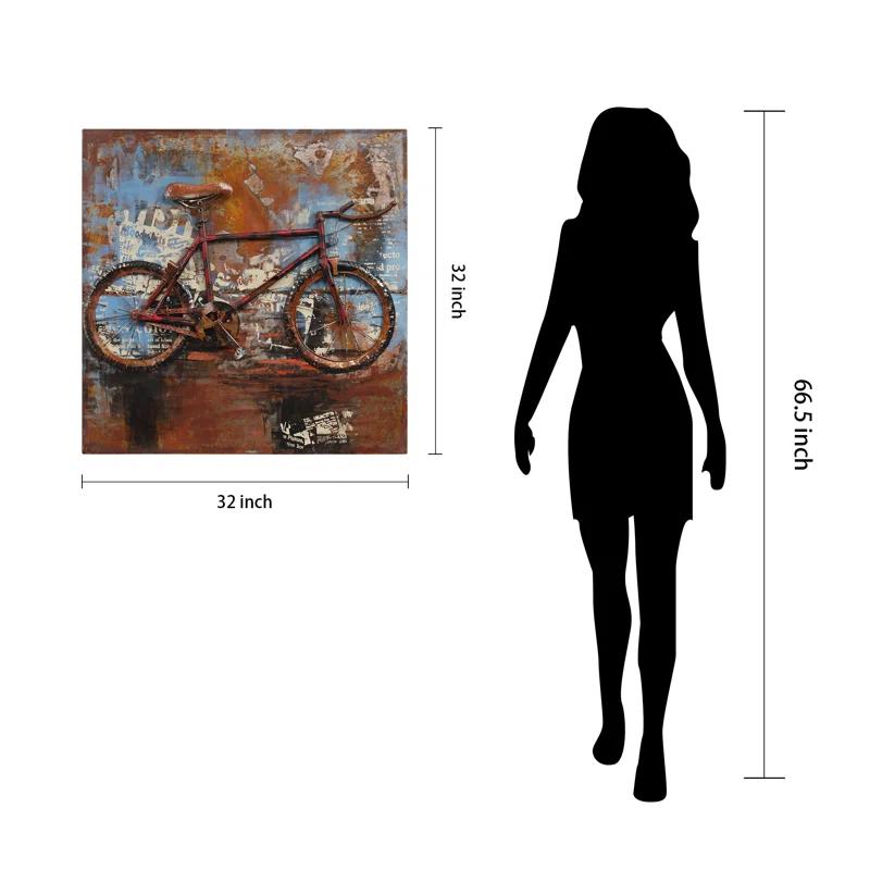 Empire Art Direct 'Biking' 3D Metal Wall Art