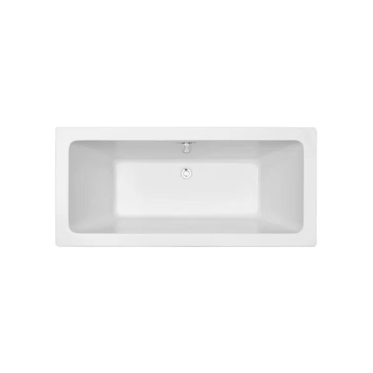 Streamline Bath 1529 mm x 701 mm Freestanding Roll Top Bathtub N-320-60FSWH-FM