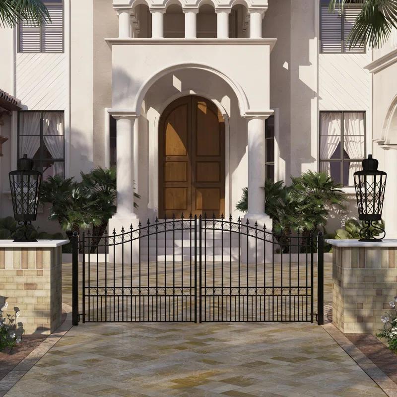 ALEKO Steel Dual Swing Driveway Gate - LONDON Style