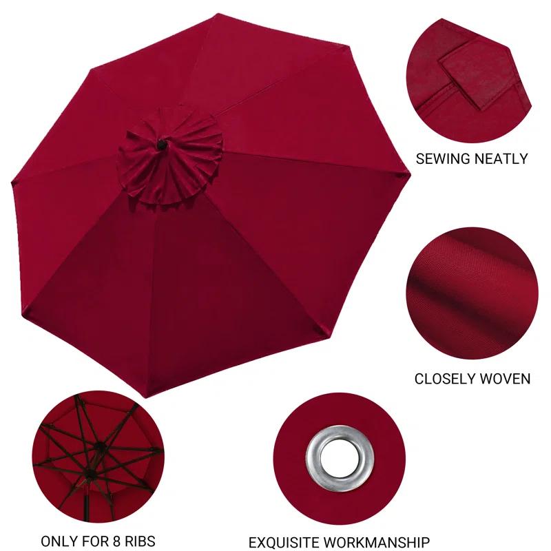 Arlmont & Co. Caeleb Fabric Replacement Cover 8 Ribs Market Patio Umbrella Cover