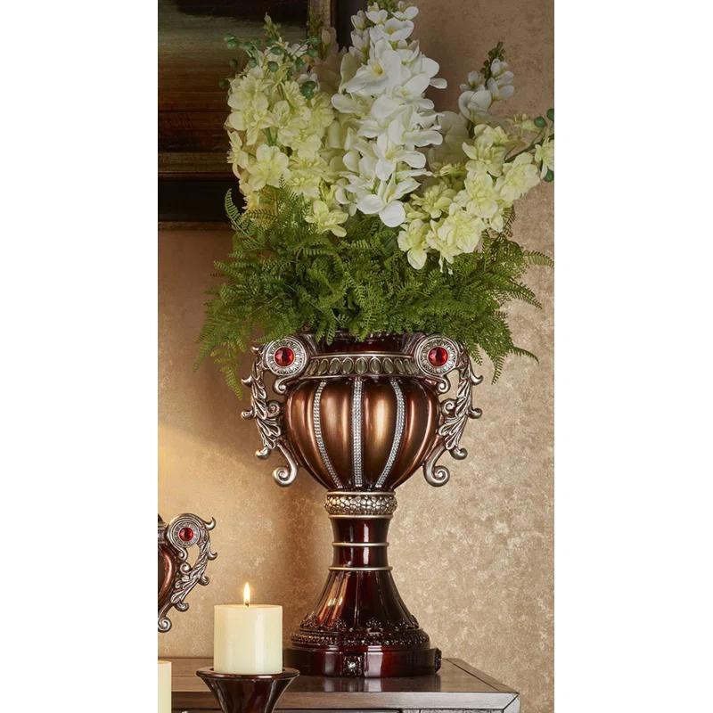 Rosdorf Park 17.5" "Delicata" Urn-Shaped Decorative Vase - Accents