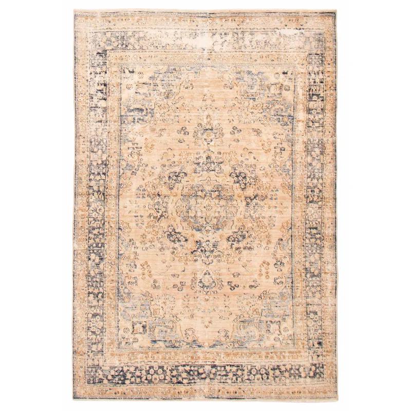 ECARPETGALLERY Antalya One-of-a-Kind 6'4" X 9'4" 1990s Wool Area Rug Tan