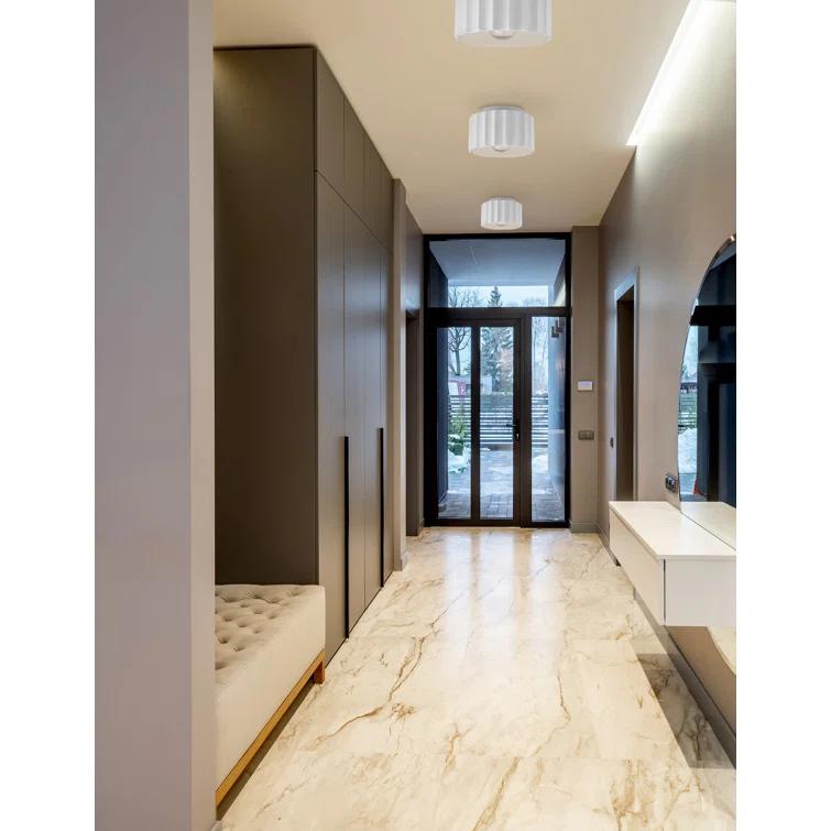 Radiance Carbon Matte Black 5" Indoor/Outdoor LED Flush Mount