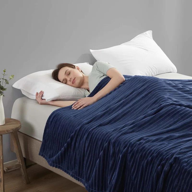 Nestl Nestl Cut Plush Cozy Throw Blanket - Fuzzy Warm Fleece Bed Blankets - Throws for Sofa, Bed, and Couch