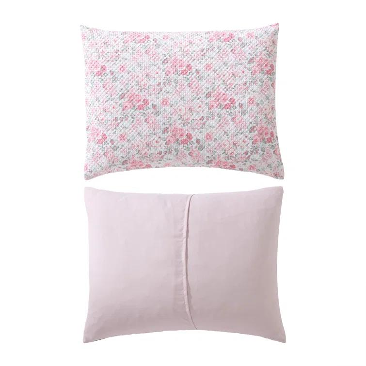 Laura Ashley Laura Ashley Quartet Pink Reversible Easy Care Dorm Bonus Bed Set