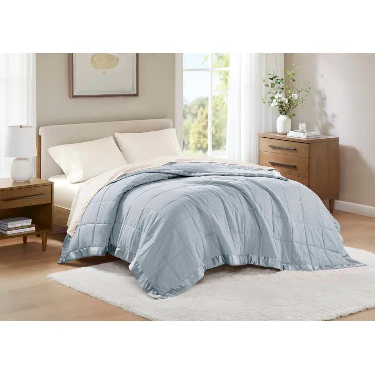Madison Park Lightweight Down Alternative Blanket with Satin Trim