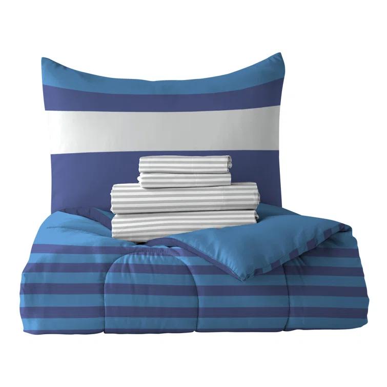 Dream Factory Dream Factory Rugby Stripe 5 Piece Comforter Set