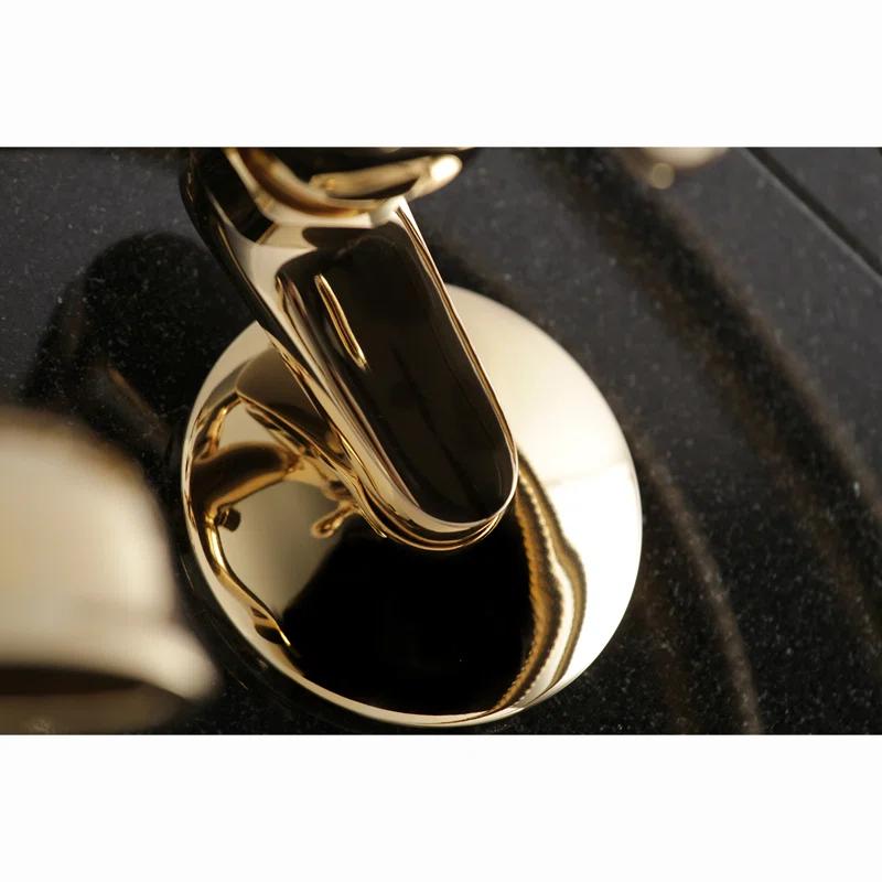 Kingston Brass Kingston Two-Handle 2-Hole Wall Mount Clawfoot Tub Faucet with Hand Shower