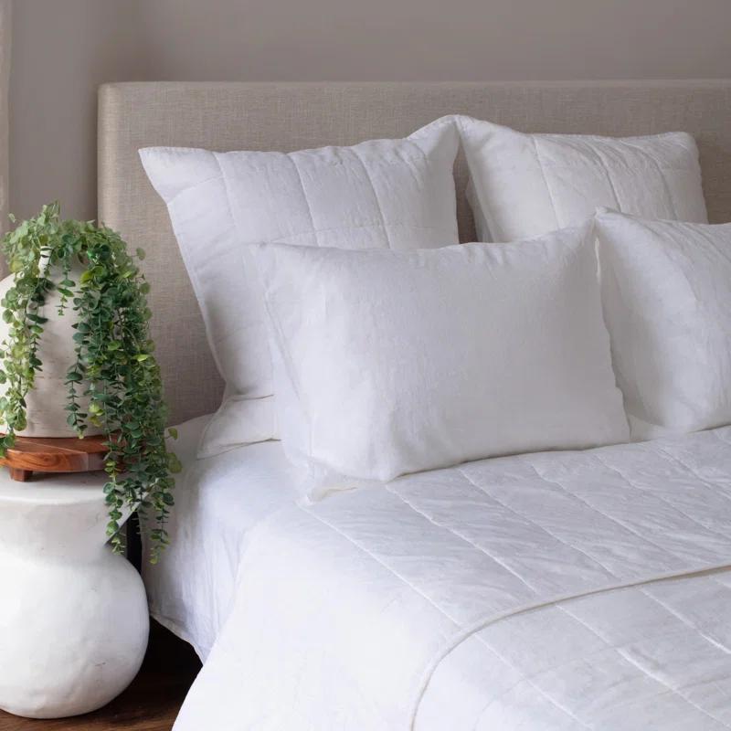 French Linen Box Stitch Quilt & Sham Set