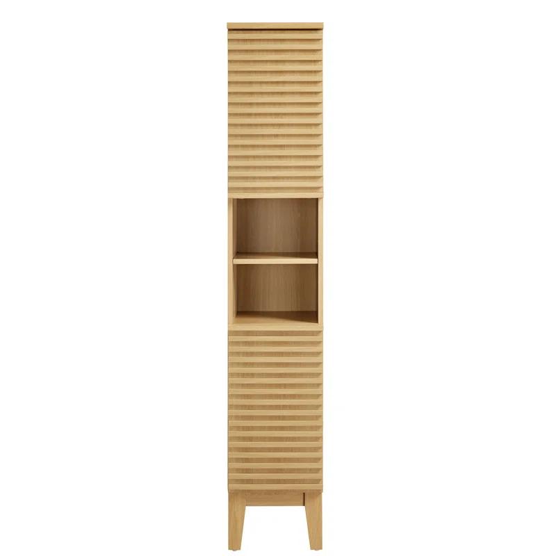 Modway Render Tall Narrow Bathroom Storage Cabinet