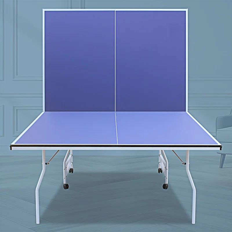 Ceballos 9Ft Mid-Size Table Tennis Table Foldable & Portable Ping Pong Table Set For Indoor Games With Net