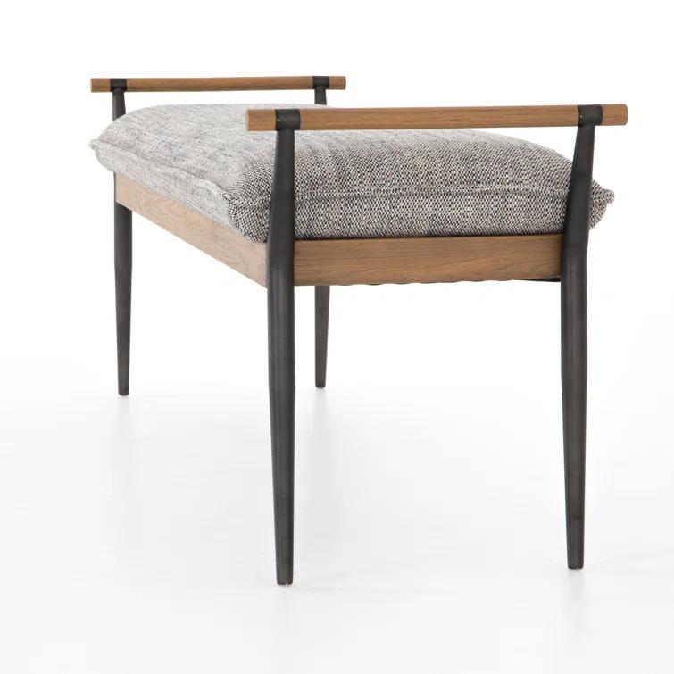 Grayson Transitional Slim-Profile Bench in Thames Raven