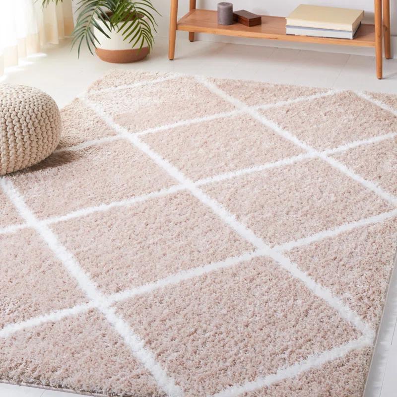 Latitude Run® Tahoe Shag Performance Geometric Rug