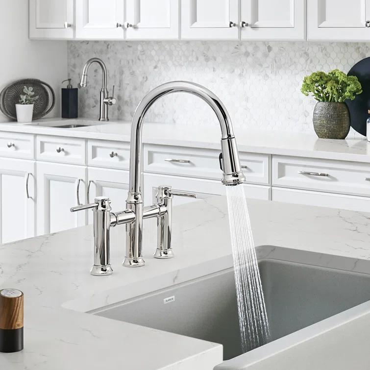 Blanco Empressa Pull-Down Dual-Spray Bridge Faucet 442504