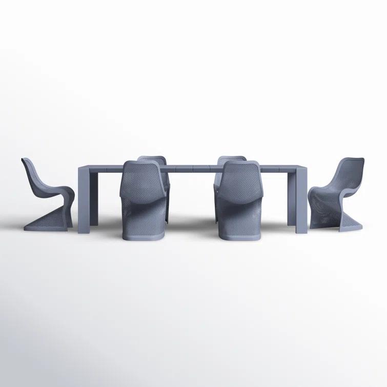 Farrah 118.1'' Rectangular 6 - Person Outdoor Dining Set