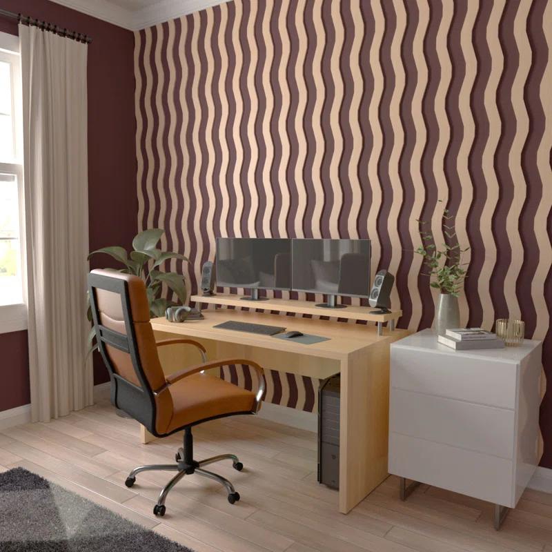 Brazos Adjustable Wood Decorative Slat Wall Panel Kit