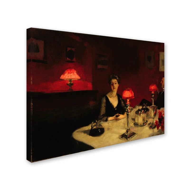 Vault W Artwork John Singer Sargent " A Dinner Table At Night " by John Singer Sargent