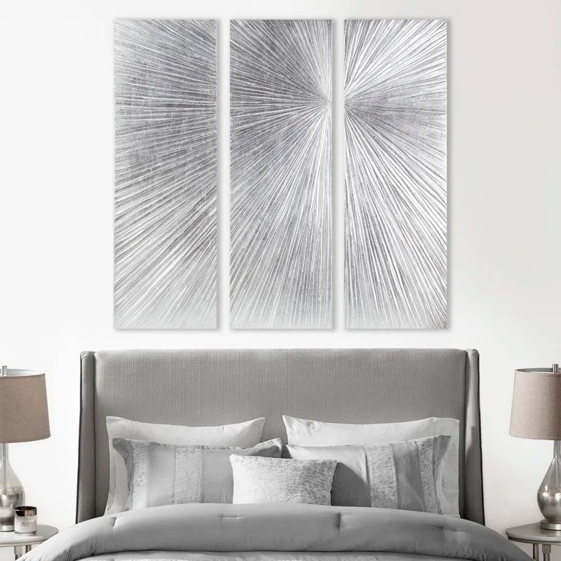 Madison Park Signature Sunburst 3-Piece Hand-Painted Resin Wall Art