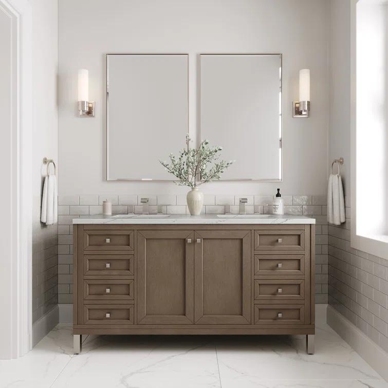James Martin Vanities Chicago 60'' Double Bathroom Vanity with Top
