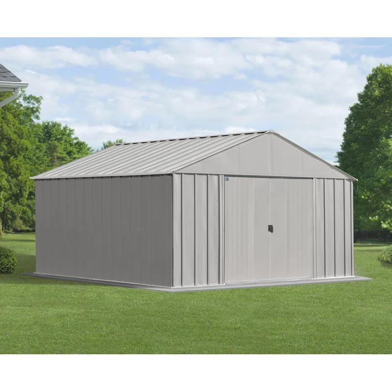 12 ft. W x 12 ft. D Galvanized Steel Storage Shed