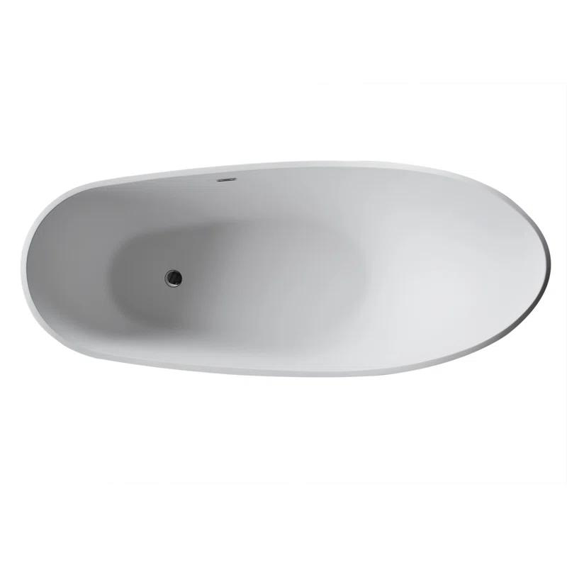 Alto 67'' x 30'' Freestanding Soaking Solid Surface Bathtub