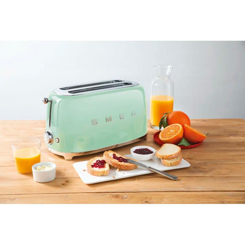 SMEG Pastel Green 4-Slice Long Slot Retro Toaster