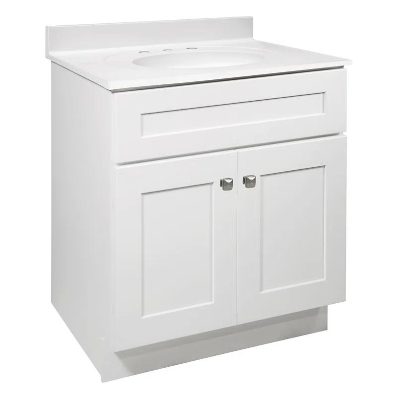 Design House Brookings 30 Inch Bathroom Vanity, Ready to Assemble, Solid Wood, Sherwin Williams – Design House, 587089