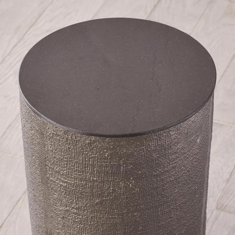 Global Views Hemp Etched Barrel Table