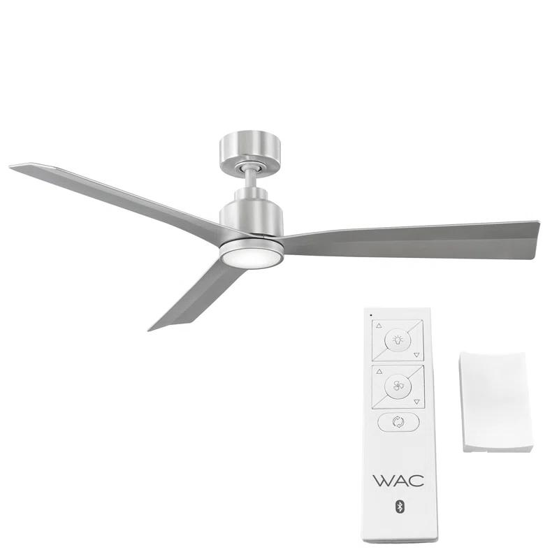 52" Smart Home Compatible 3 Blade Smart Ceiling Fan with Remote