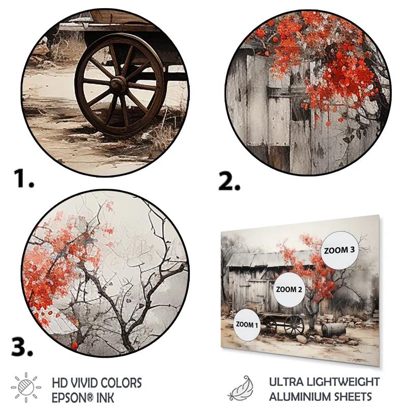 Design Art Barn Rustic Elegance I - Farmhouse Metal Wall Decor Set