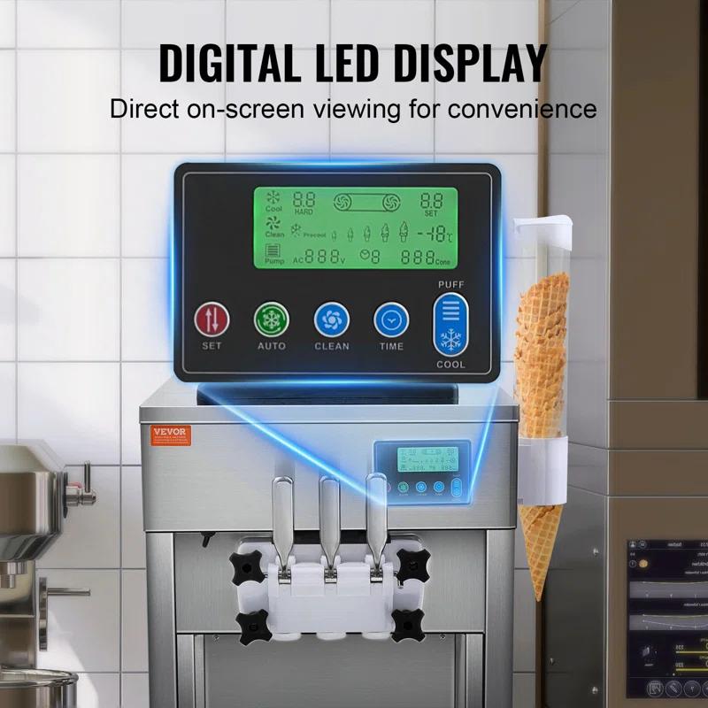 VEVOR VEVOR Soft Serve Ice Cream Machine Maker