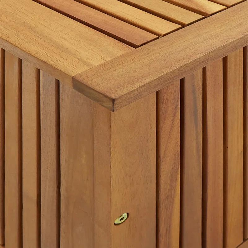 vidaXL Patio Storage Box Cushion and Blanket Outdoor Garden Solid Wood Acacia