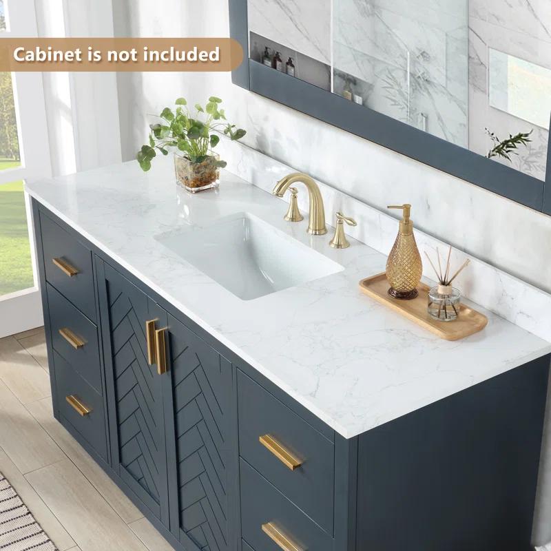 Altair Ceres 61" Engineered Stone Single Bathroom Vanity Top with Sink