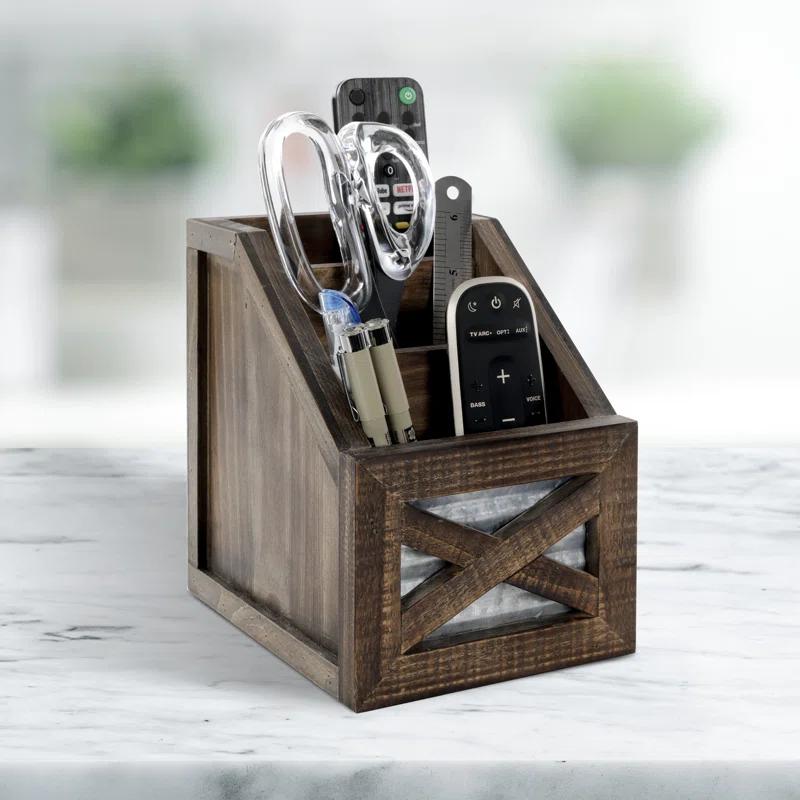 Autumn Alley Rustic Remote Control Holder Organizer