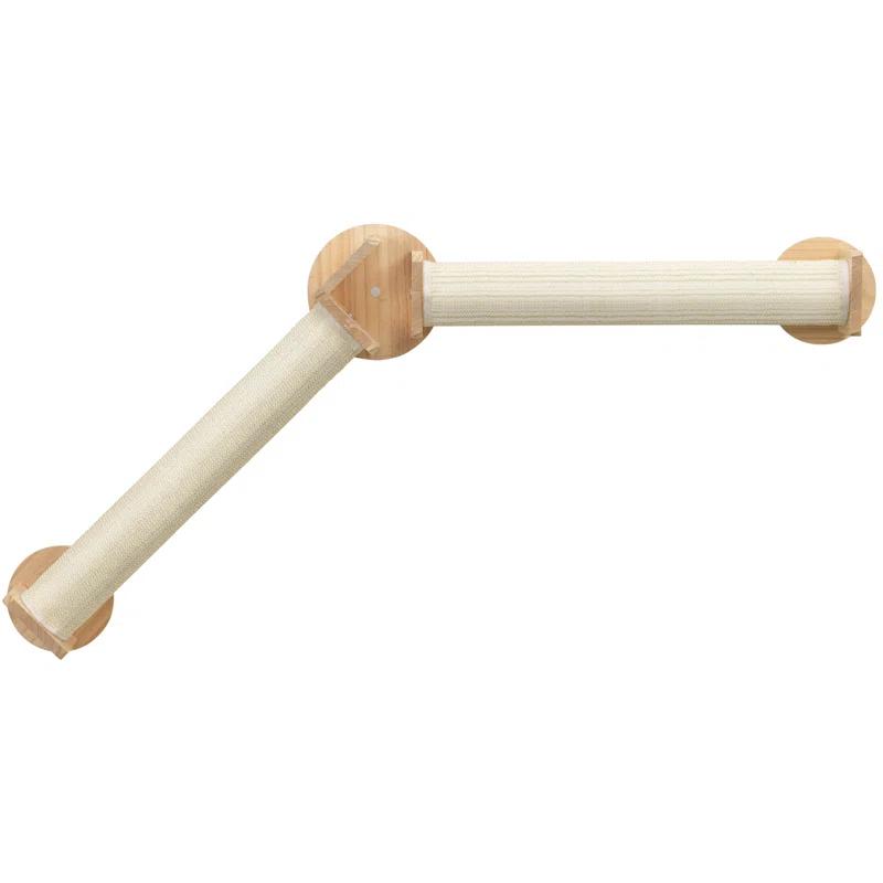 TRIXIE TRIXIE Wall Set 4, Indoor Wall Mounted Cat Scratching Posts for Elevated Fun, Lounger, Scratcher, Perch