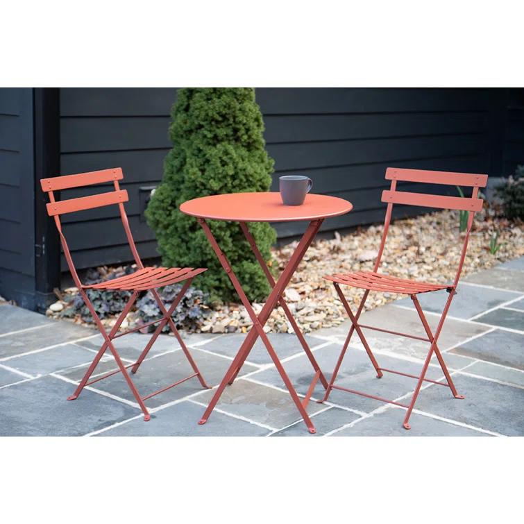 Bistro Round Metal Outdoor Folding Bistro Table