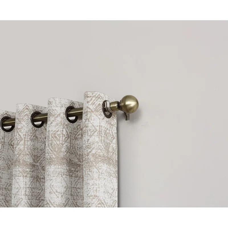 Sun Zero Distressed Global Blackout Lined Grommet Curtain Panel