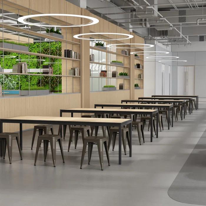 Williston Forge Apolito Counter Stool with Metal Frame (Set of 4)