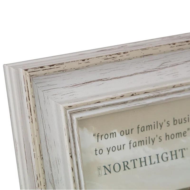 White Distressed Vintage Picture Frame Tabletop Decor