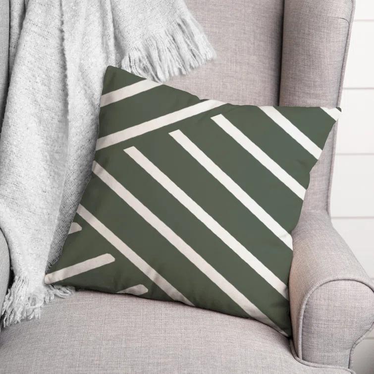Designs Direct Creative Group Striped Indoor/Outdoor Reversible Throw Pillow