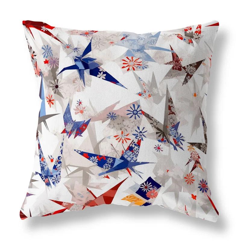Amrita Sen Origami Elegance Indoor/Outdoor Reversible Throw Pillow