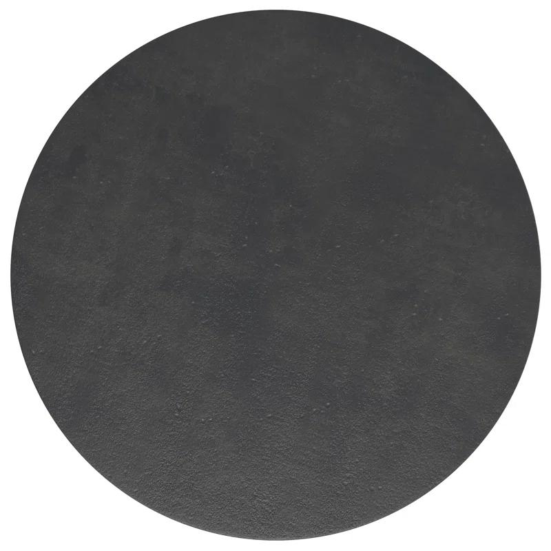 Simpli Home Alexa 30"W Cast Aluminum Mid-Century Modern Round Coffee Table with Pedestal Base, Fully Assembled