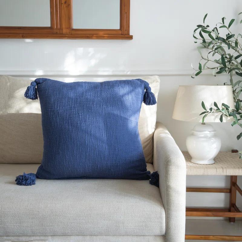Rajani Home Finn Tassels Cotton Throw Pillow