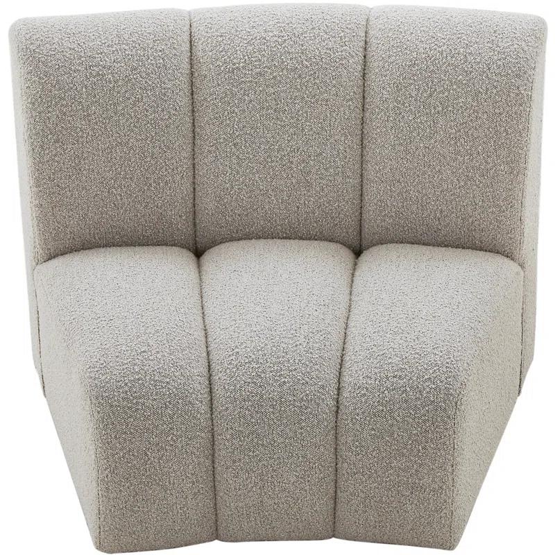 Everly Quinn Izen 43" W Boucle Fabric Modular Chair