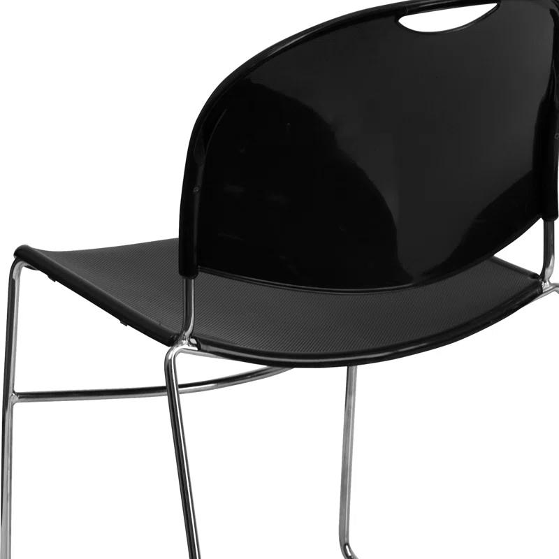 Flash Furniture Gaea 880 lb. Capacity Ultra-Compact Stack Chair with Metal Frame (Set of 5)