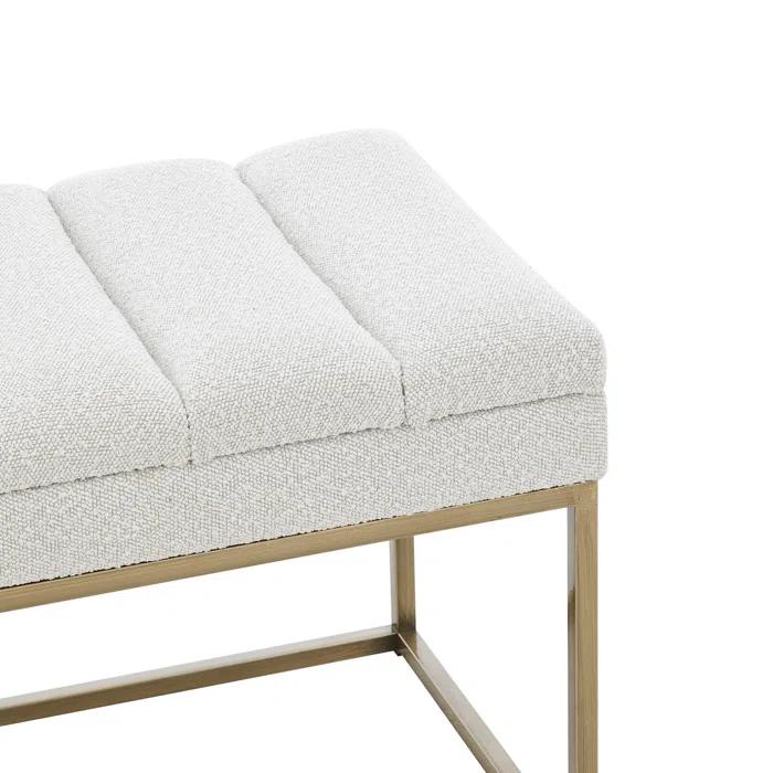 Everly Quinn Georgenia Polyester Upholstered Bench