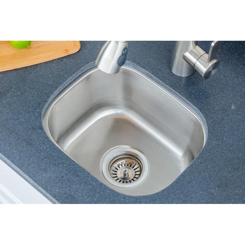 Craftsmen Series 15'' L Undermount Single Bowl Stainless Steel Kitchen Sink