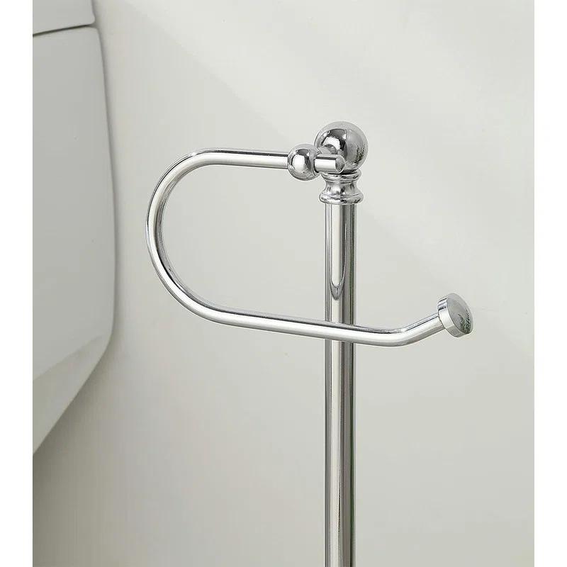 Bathroom Free Standing Toilet Paper Roll Holder Stand