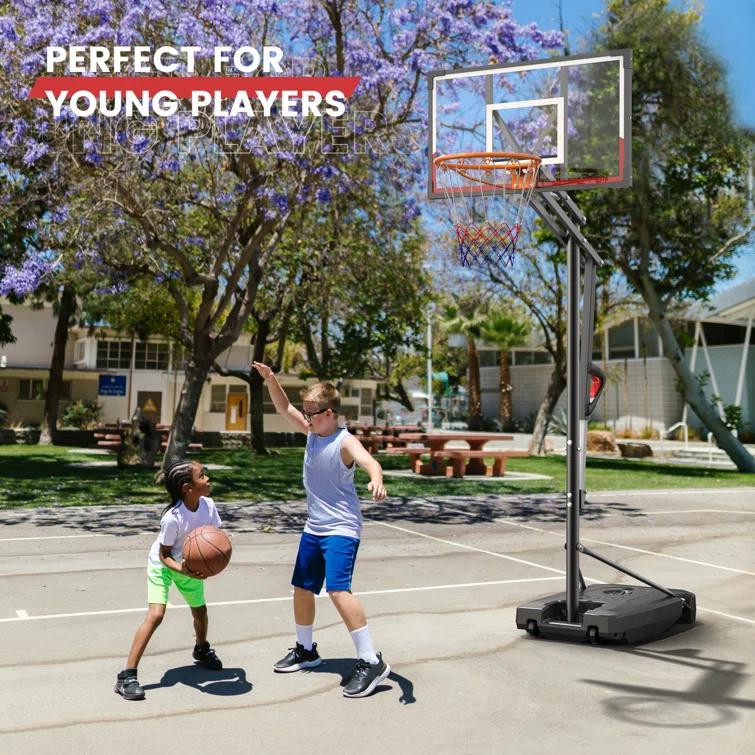 Dayago Adjustable Heights  33" W Portable Basketball Hoop